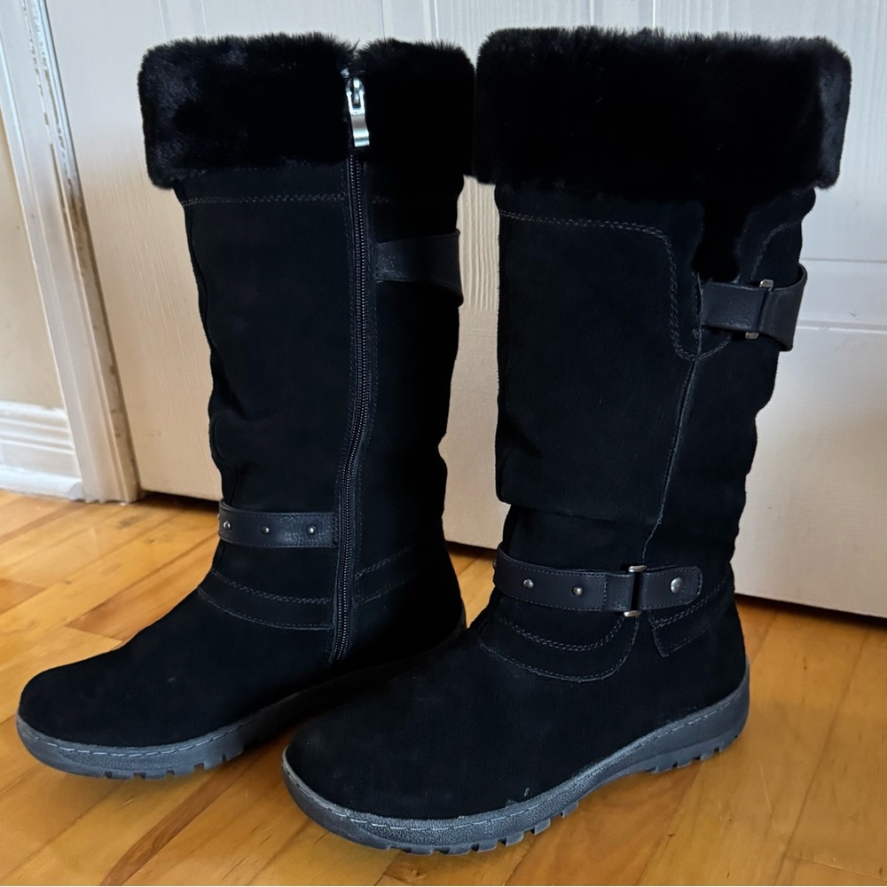 Banff Trail Women's Water Resistant Mid Calf Suede Winter Boots